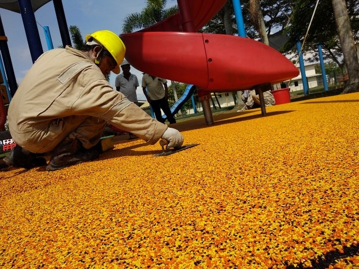 Outdoor playground flooring safety in Brunei Darussalam